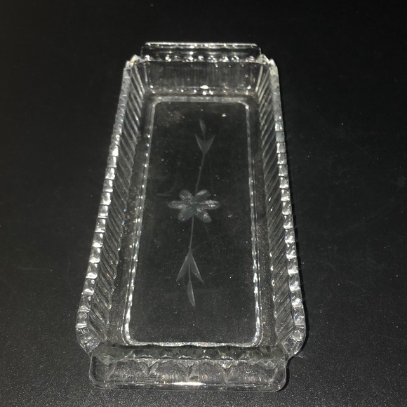 American Brilliant, Vintage Sugar / Creamer,  Wheel Cut, Floral Design with Tray - Picture 9 of 11